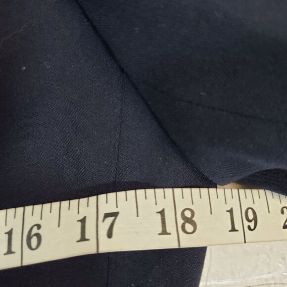 LIZ CLAIBORNE one-button blue wool blazer 4 - Picture 7 of 11